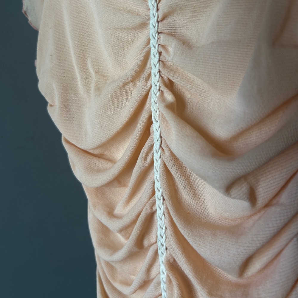 Mesh Ruffled Top - Peach/Light pink - Picture 6 of 6